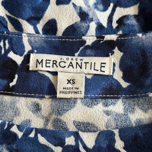 J. Crew Mercantile Women's Long Sleeve Abstract Floral Dress, Extra Small - Picture 4 of 5